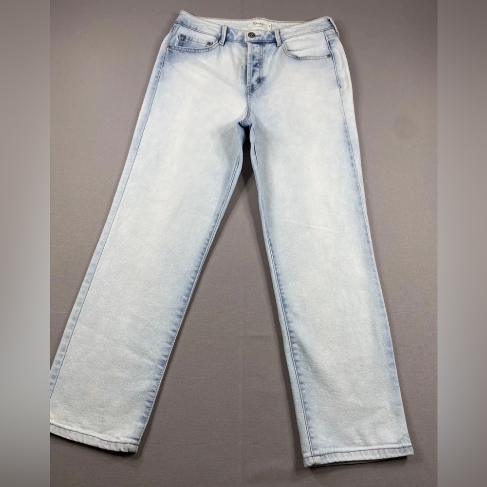 JESSICA SIMPSON Pick-Me-Up Light-Wash Straight-Leg Crop Jean Sz. 26